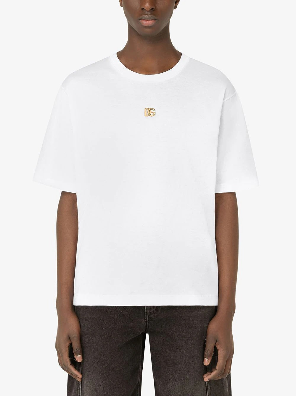Dolce & Gabbana Logo Plaque Cotton T-shirt