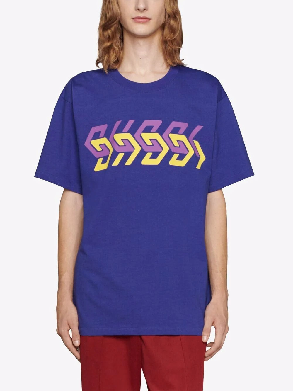 Gucci Mirror Logo-print Short-sleeve T-shirt