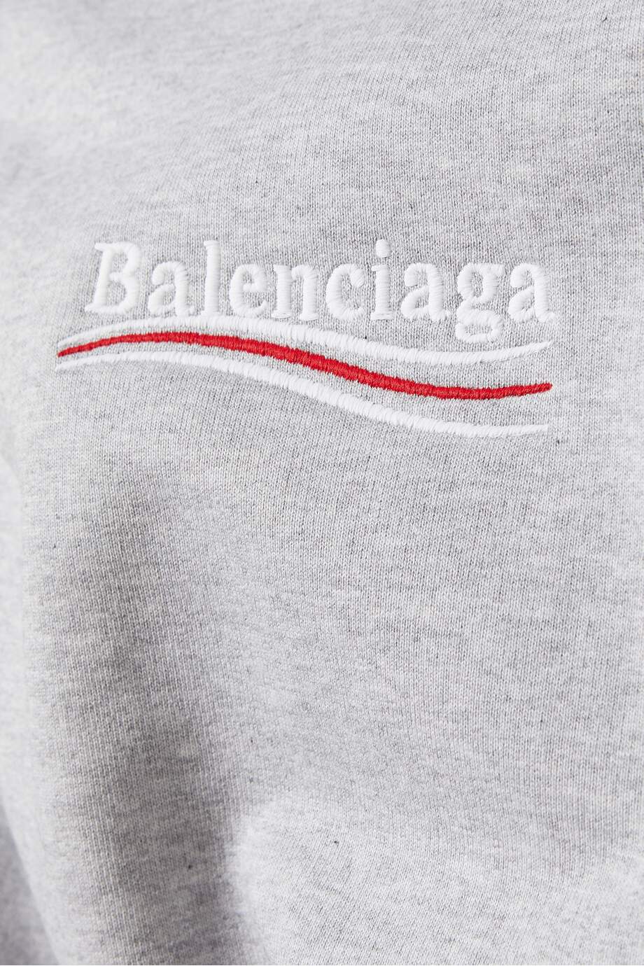 BALENCIAGA Political Campaign Medium Fit Hoodie in Curly Fleece
