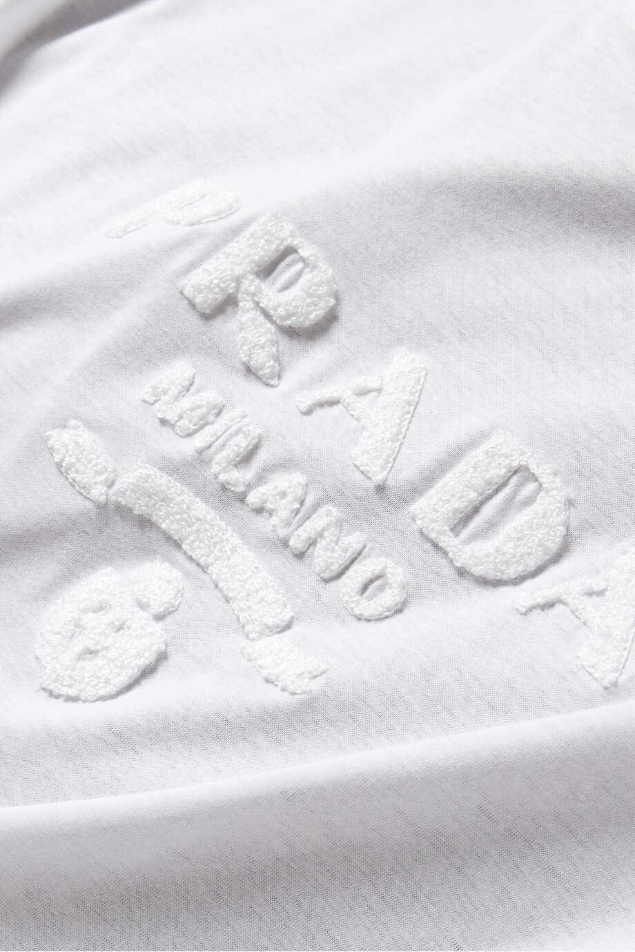 PRADA Terry Logo T-shirt in Cotton Jersey