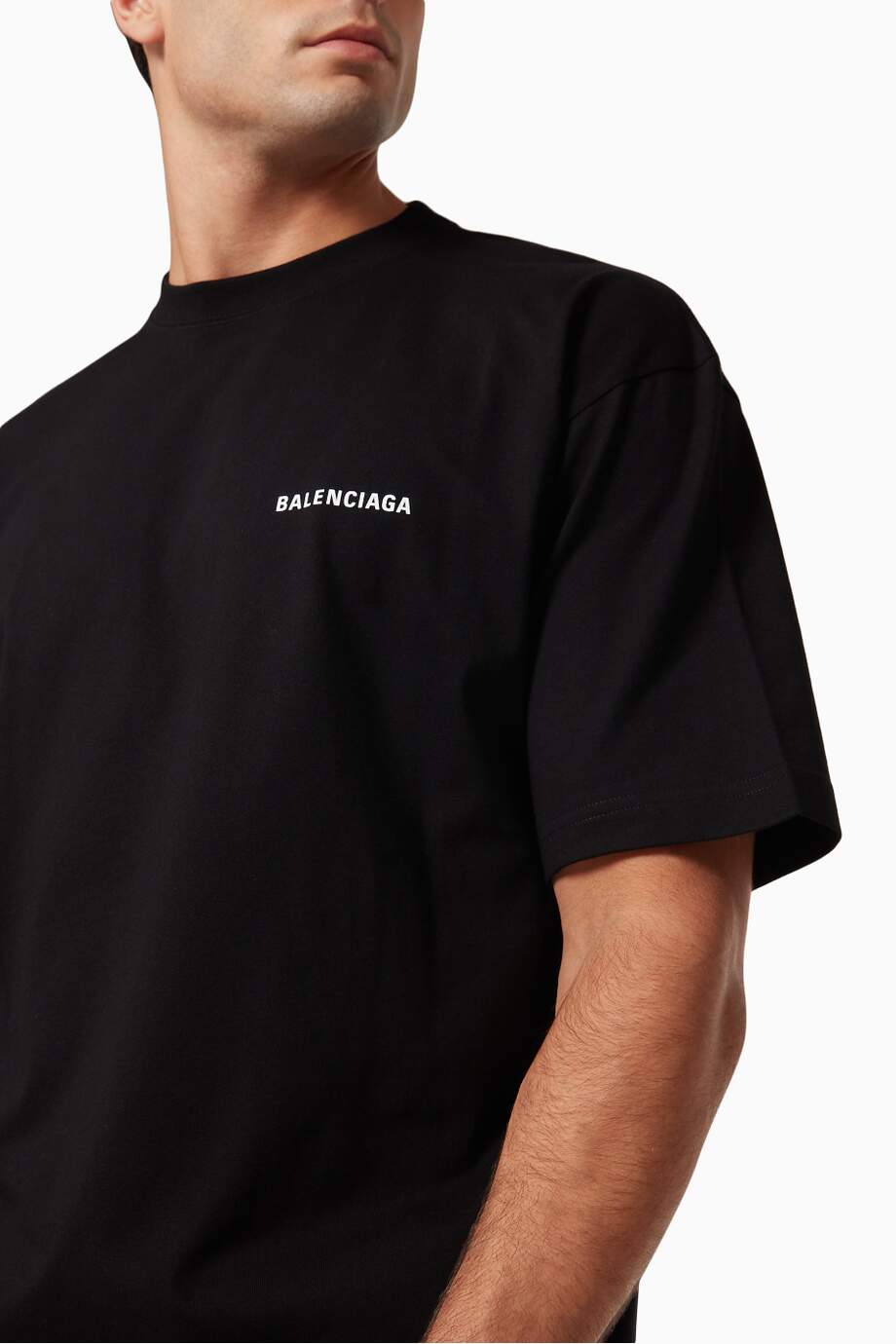BALENCIAGANEW Logo Medium Fit T-shirt in Cotton Jersey