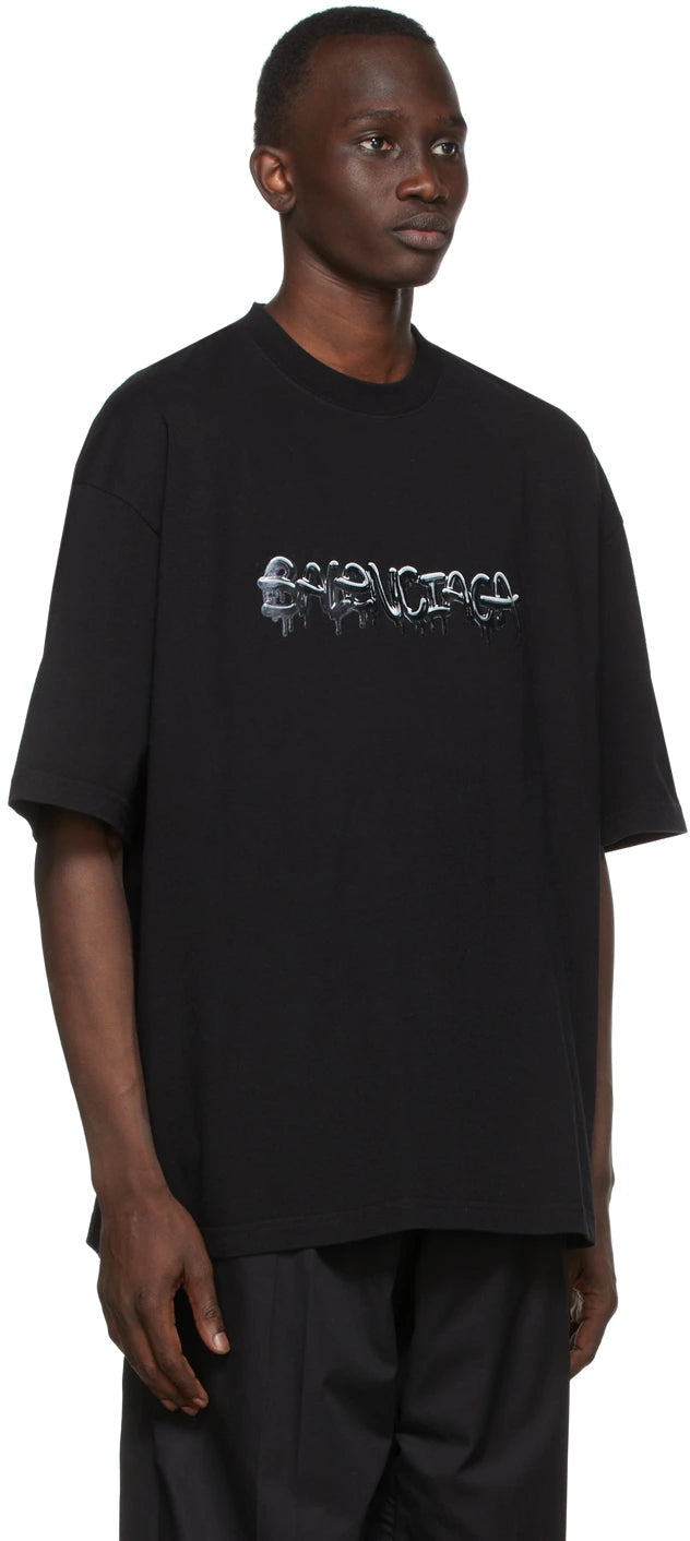 BALENCIAGA スライムロゴTシャツ　XS Balenciaga FW21 Slime Logo T-Shirt - Ākaibu Store
