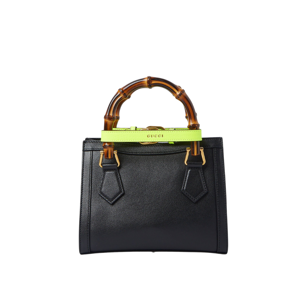 Gucci Leather Diana Bamboo Handle Mini Handbag in Nero (Black)