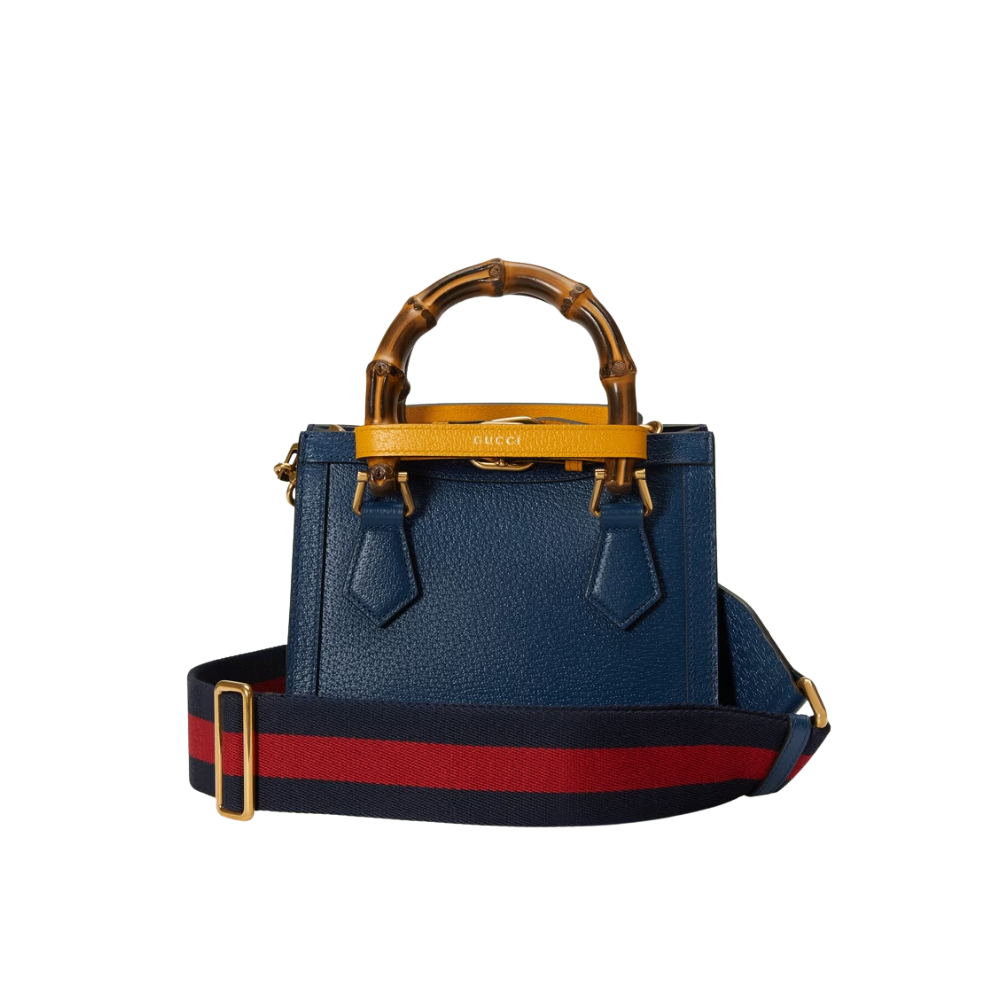 Gucci Leather Diana Bamboo Handle Mini Handbag in Nero (Blue)