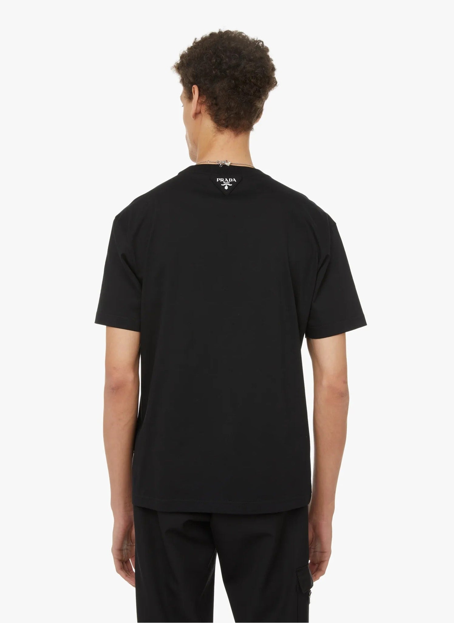 PRADA Printed Cotton T-shirt - Black