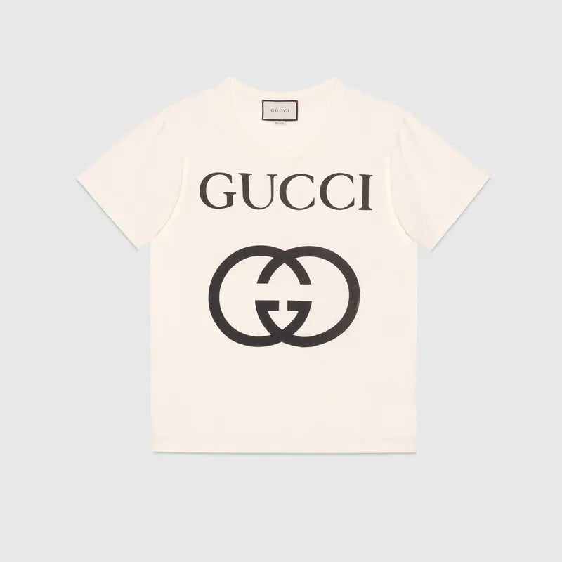 GUCCI Interlocking G Logo Cotton T-Shirt