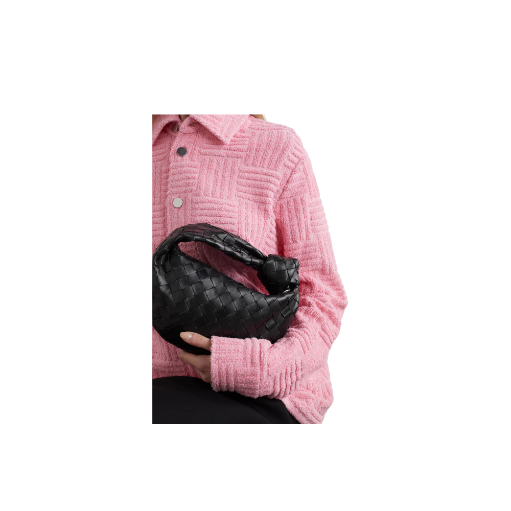 BOTTEGA VENETA Small Jodie Leather Hobo Bag "Black"