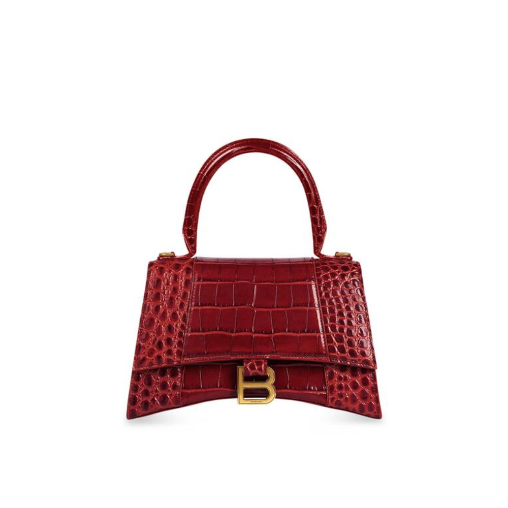 Balenciaga Hourglass Bag Maroon