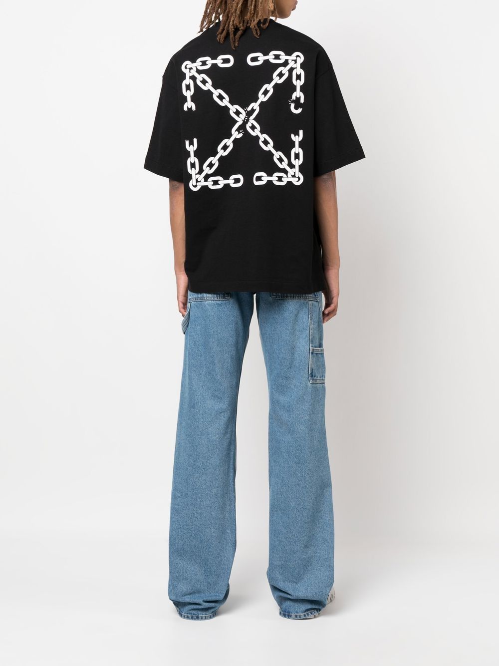 OFF-WHITE Black cotton T-shirt with