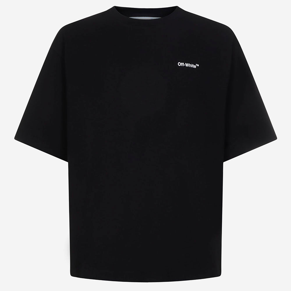OFF-WHITE Black cotton T-shirt with