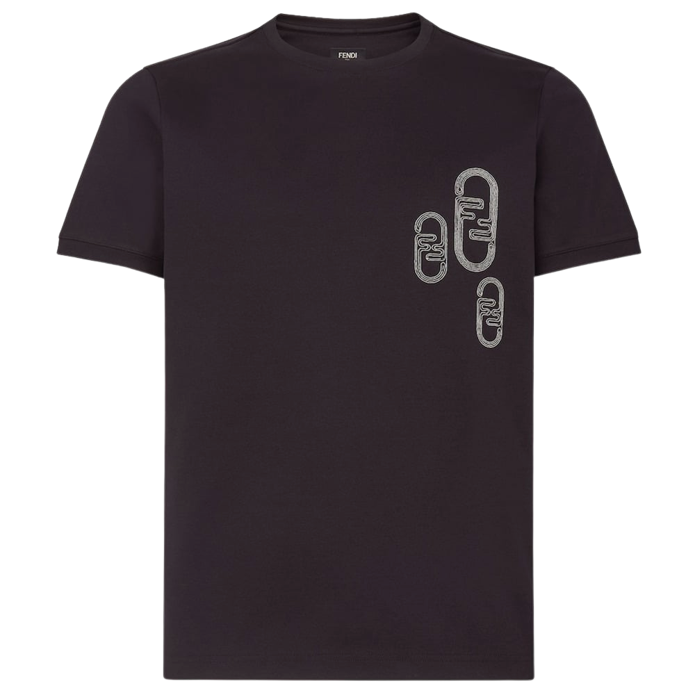 FENDI Black jersey T-shirt