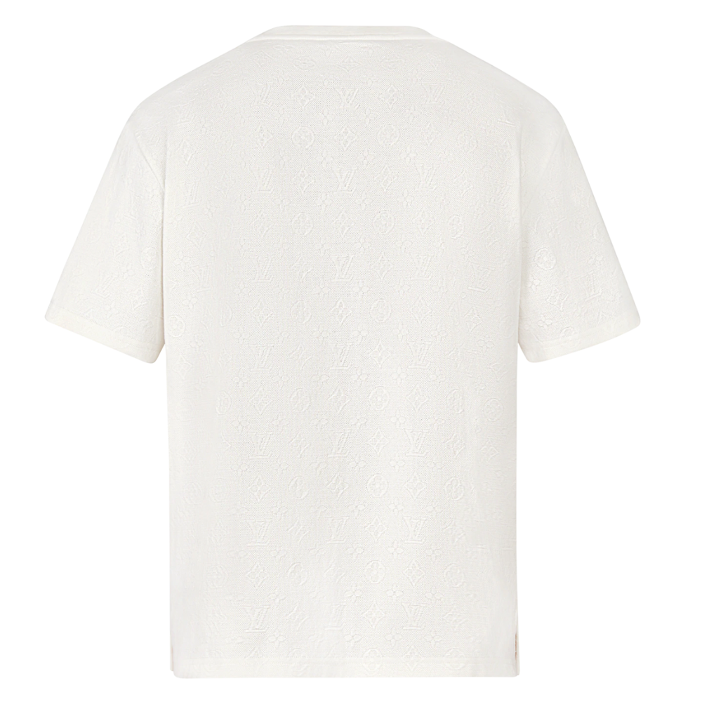 Louis Vuitton 3d Signature Knit Polo Top in White