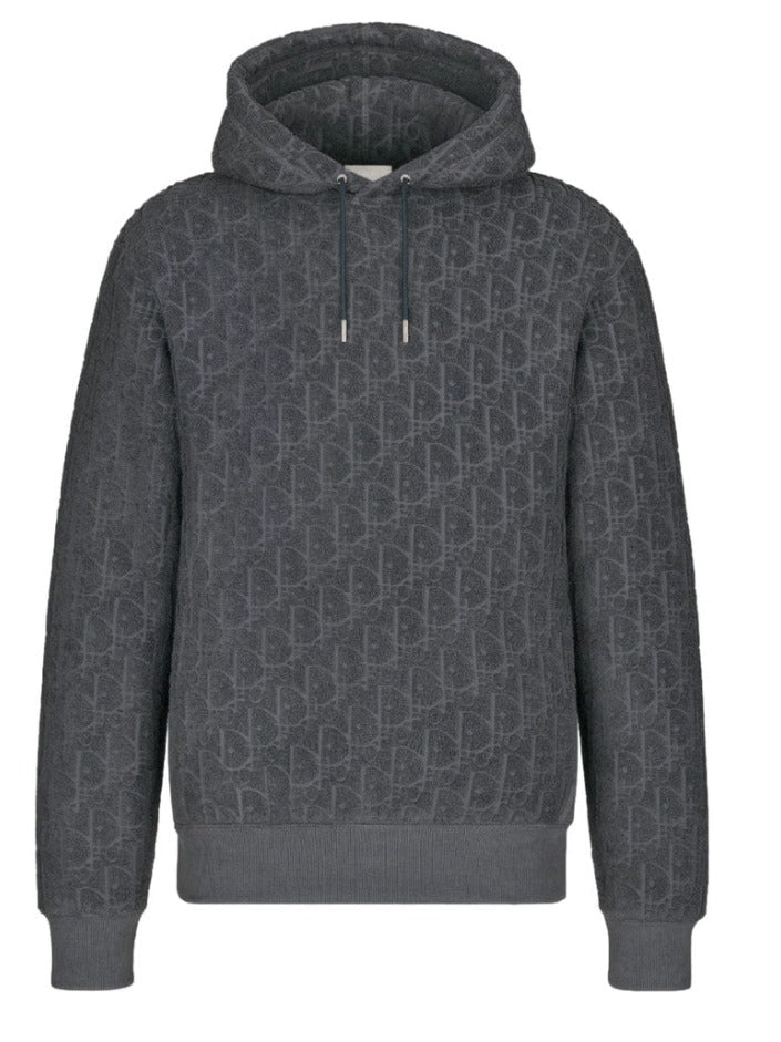 DIOR OBLIQUE GREY HOODED SWEATSHIRT ARABIA LUXURY