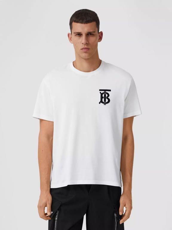 Burberry White Emerson TB Monogram T-Shirt