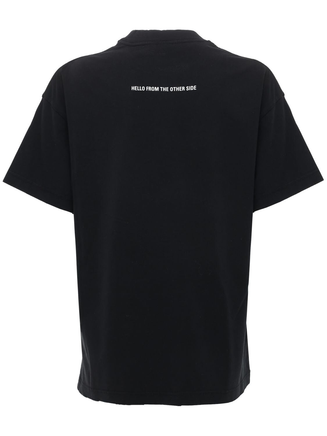 BALENCIAGA Alien Vintage Cotton Jersey T-shirt In Black