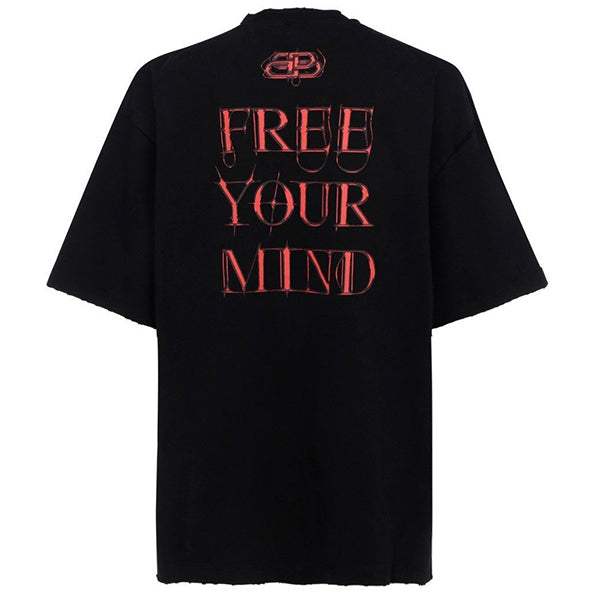 BALENCIAGA Free Your Mind T-shirts In Black