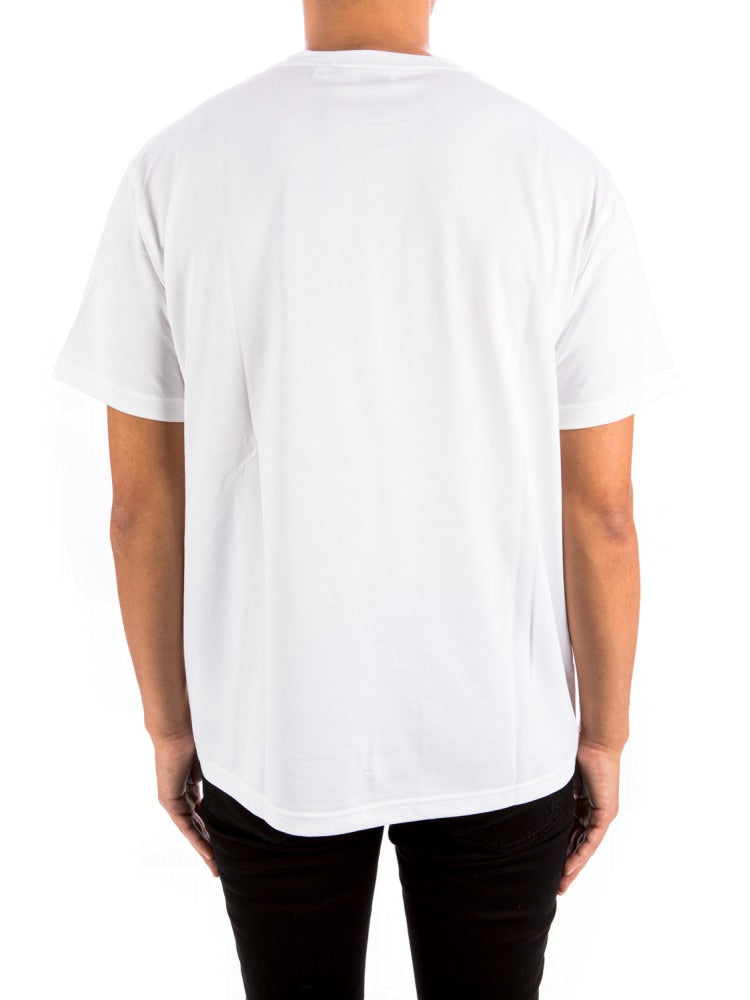 Burberry White Logo Graphic Oversized Cotton T-shirt