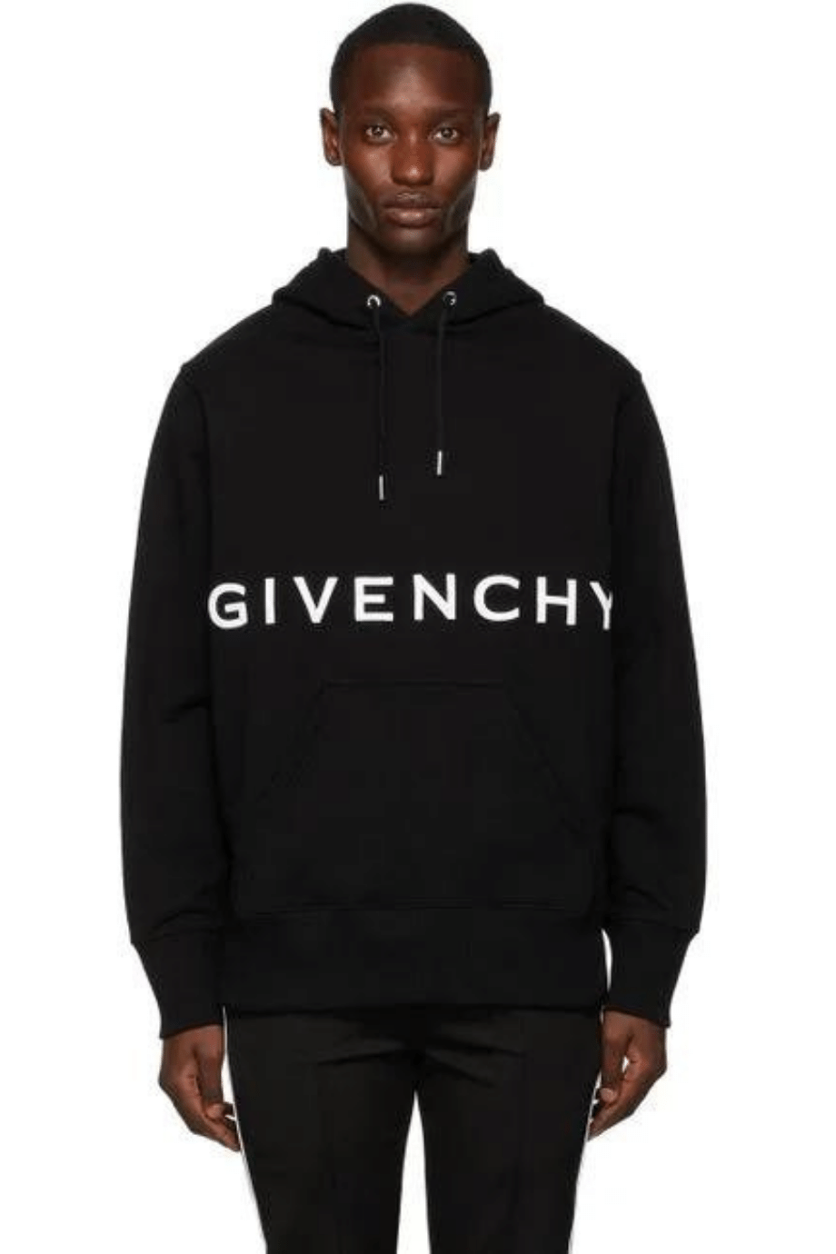 Givenchy Men's Black 4g Embroidered Hoodie