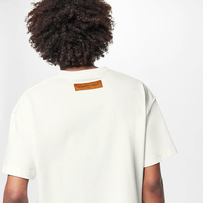 LOUIS VUITTON V FLOWER TAPESTRY PRINT T-SHIRT