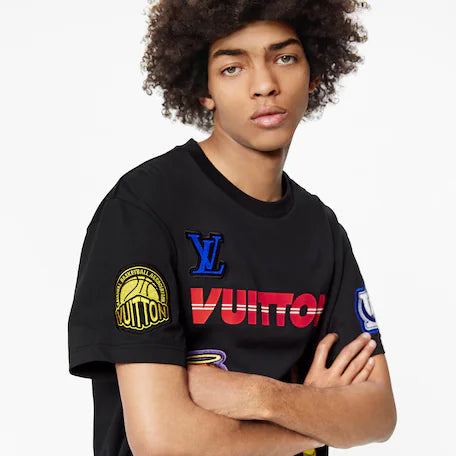 LOUIS VUITTON �~ NBA Multiple Logo T-Shirt Size M Black