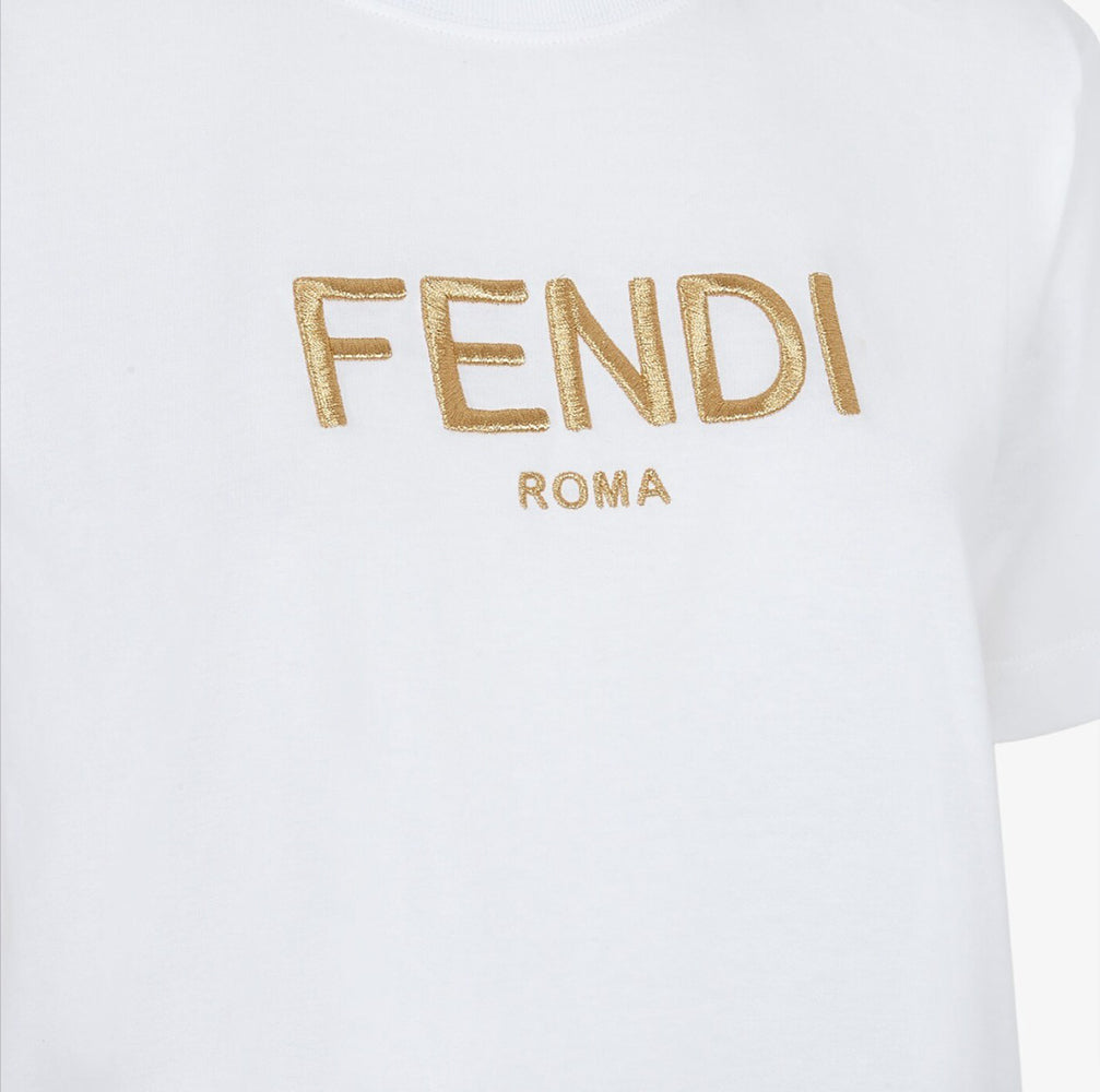 FENDI | Unisex Street Style U-Neck Plain Cotton Medium Short Sleeves