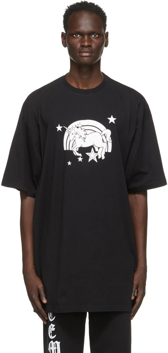 VETEMENTS T-shirt noir Magic Unicorn