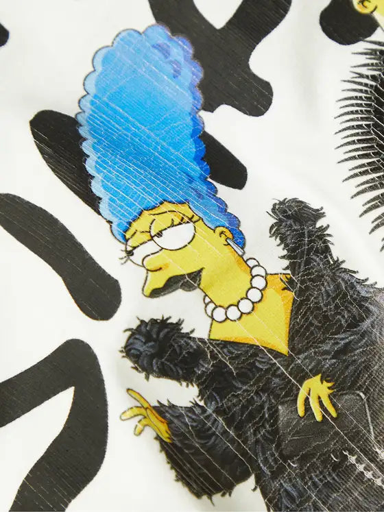 BALENCIAGA + The Simpsons Oversized Printed Cotton-Blend Jersey T-Shirt