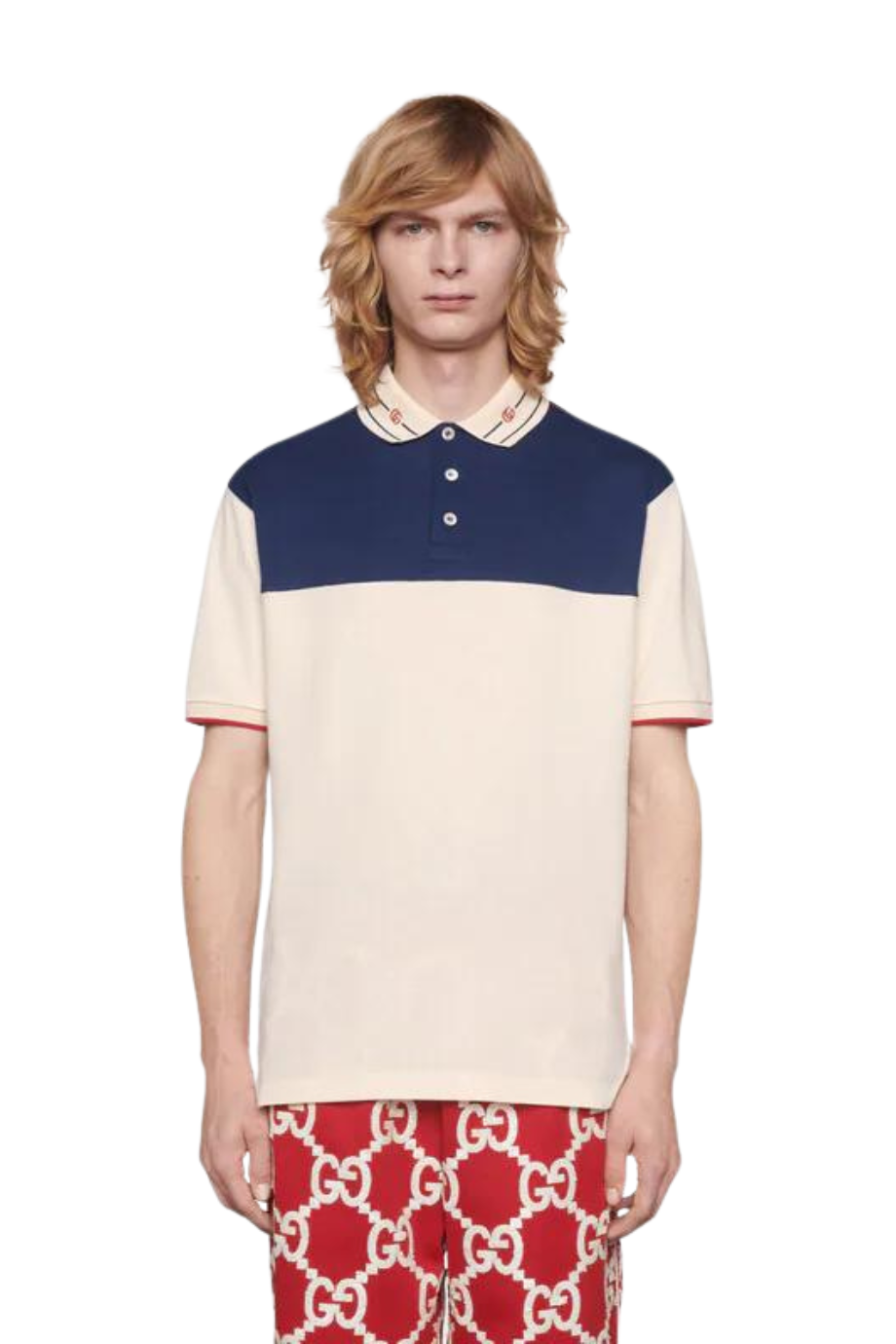 Gucci Cotton polo with embroidered collar